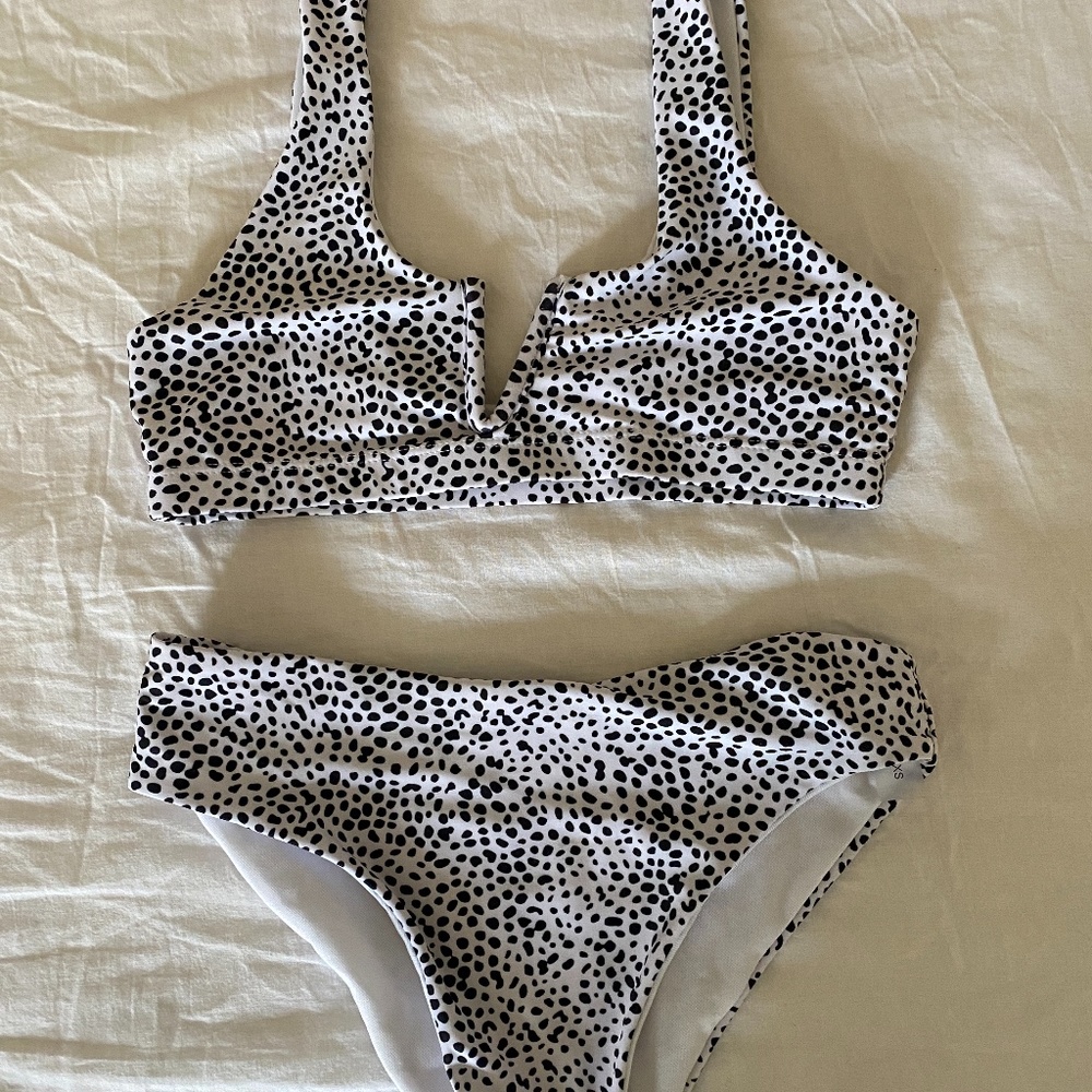 shein dalmatian print bikini